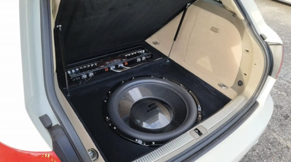 Finished subwoofer install in the boot