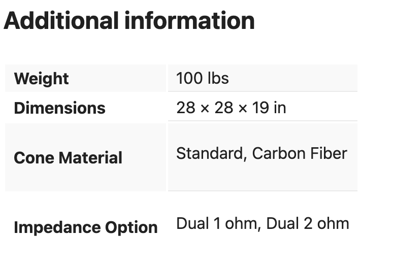 Specifications Part 4